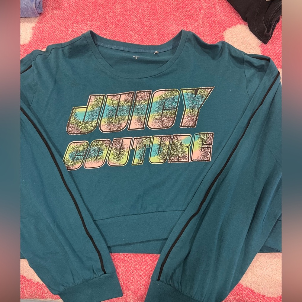 Vintage Juicy Couture blue cropped sweatshirt